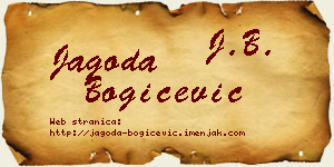 Jagoda Bogičević vizit kartica